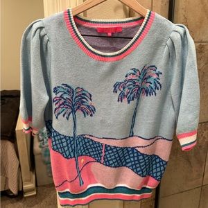 EUC Lily Pulitzer short sleeve tennis sweater. Sz small. SFPF home.